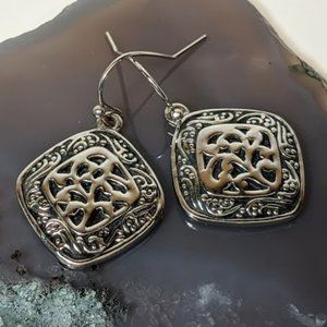 Lia Sophia Silver Celtic Heart Earrings